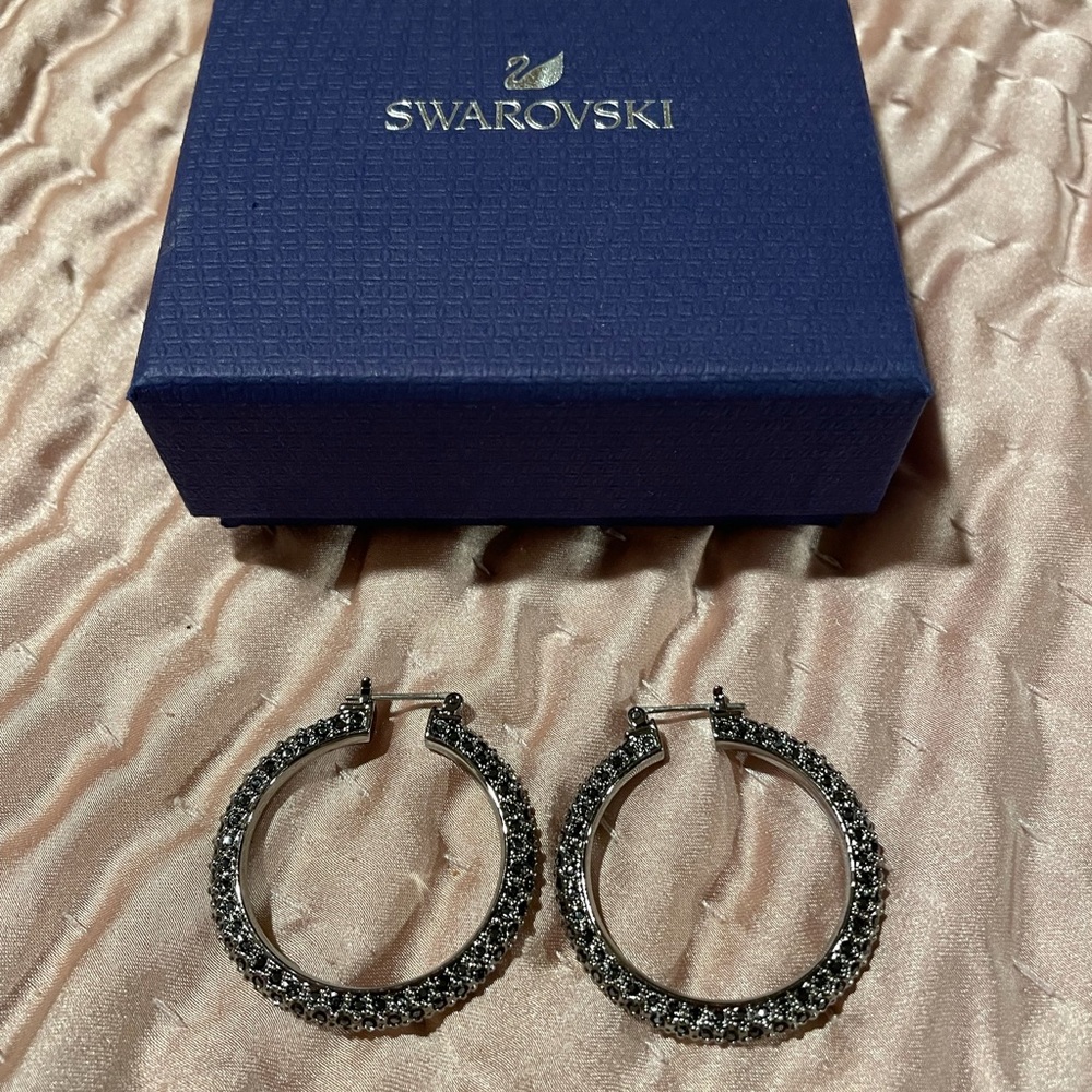 Swarovski Crystal Hoop Earrings